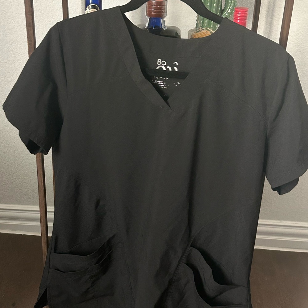 Classic Black V-Neck Short Sleeve Shirt